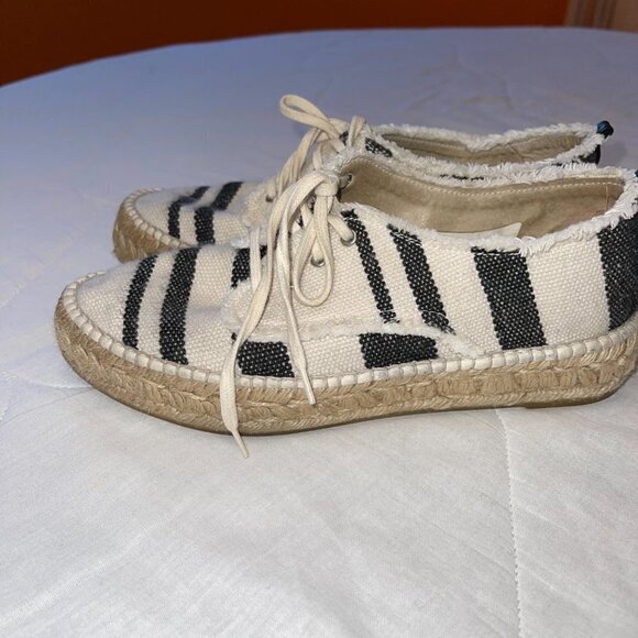 Loeffler Randall Alfie Espadrille Sneaker Womens Off White Black Size 8.5 US - Picture 8 of 12